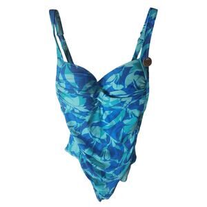 Nip Tuck Swim One Piece Blue Swimsuit, NWOT, US 6